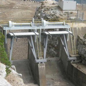 Spillway control structure.
