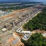 Construction on the Atlantic side of the Third Set of Locks of the Panama Canal Expansion.