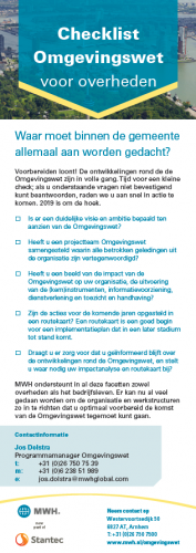 Checklist Omgevingswet