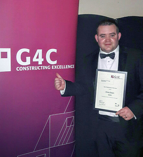 Chris Dixon with award