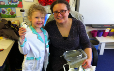 I recently did a talk to my daughter’s school year group on Aspirational Day where they all got to dress up as what they wanted to be when they grow up. I did a talk to 60 kids on what being an engineer was about and working in the water industry. I did a demonstration using orzo pasta in some water to make it be cloudy with bits in it (which they all thought looked “yucky”!) then using a sieve and a plastic tub, made the water go clearer and keep the pasta back to demonstrate cleaning up the water. The kids loved it and asked fantastic questions. They are now much more aware of what engineers do and about cleaning up water. – Charlotte Smith, Warrington, UK