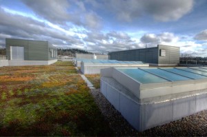 The MWH designed Tri-City Water Pollution Control Plant Expansion Project in Oregon is a state-of-the-art membrane bioreactor treatment center including pervious “green street” pavements, green roofs on all buildings capturing and holding rainwater, and landscaped channels at the sides of roads designed to retain and treat runoff.