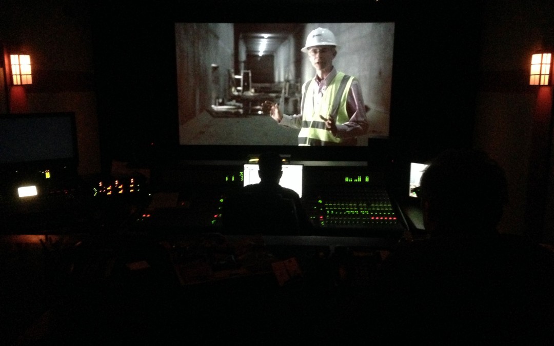 Michael Newbery on the big screen at Picture Head where final color edits were taking place