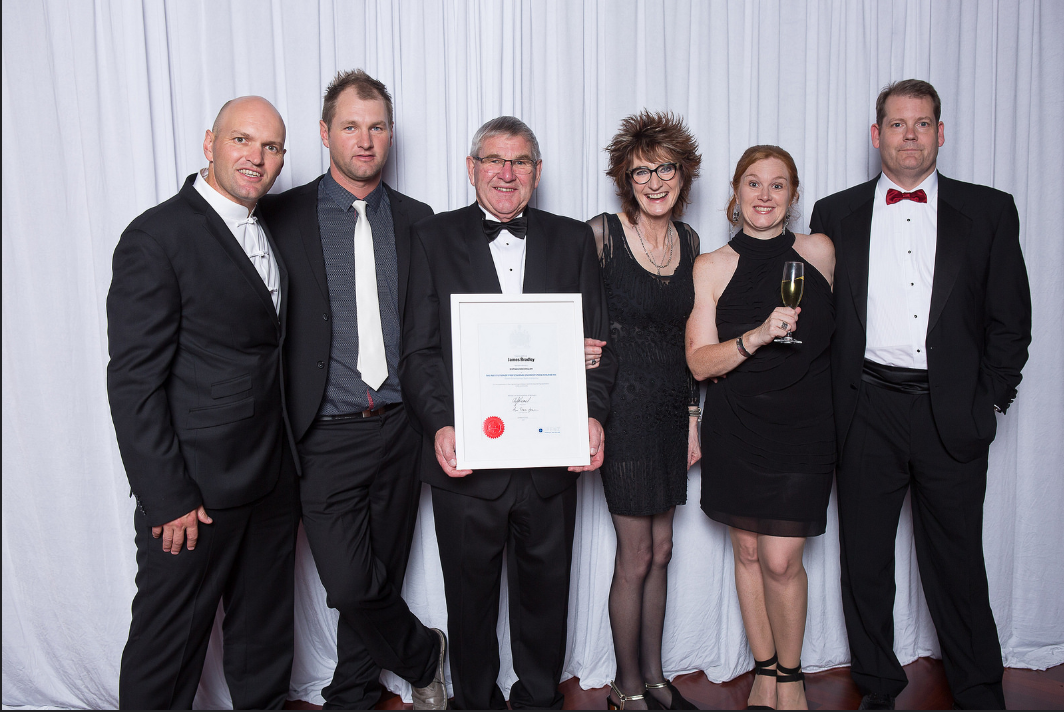 Jim with his family on the night